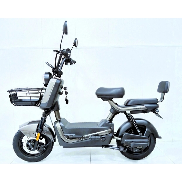 Електроскутер Corso «RAVEN» RN-126640 двигун 800W, акумулятор 60V/20Ah графеновий, сірий, колеса 10" + 1 ящик. акум фото westvelo.com