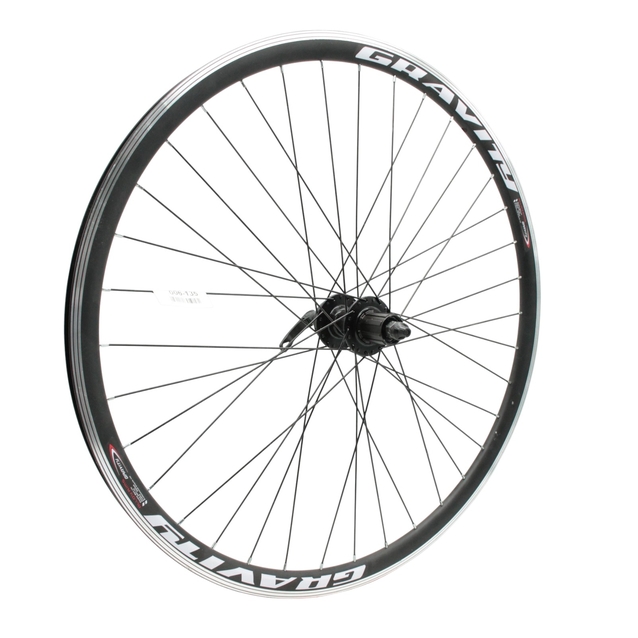 Колесо 28-29 зад, обід 2-ний чорний, втулка AL. SHUNFENG (SF-А262R) касета (8-10S), диск 6 болтів, ексцентрик, чорна спиця фото westvelo.com