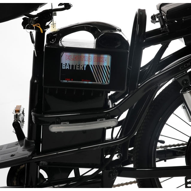 Електровелосипед 22 ST Corso «SHADOW» SH-9038-7 сталь, двигун 500W, акумулятор 48V20Ah літієвий, чорно-червоний фото westvelo.com