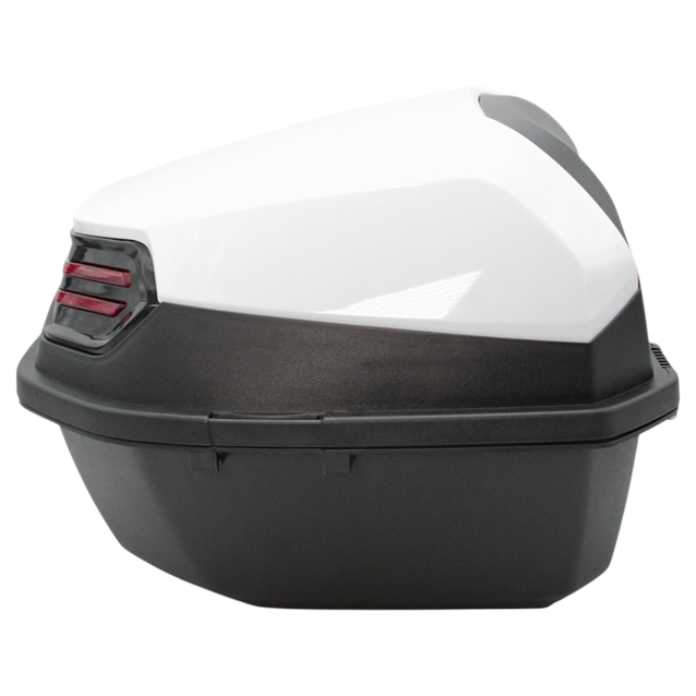 Кофр (багажник) для мотоцикла задній ROBIK 48 (390х390х290) 48L "JSBM" глянцевий, білий фото westvelo.com