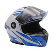 Мото шолом, трансформер (L) IBK-112 біло-синій з відкидними окулярами фото westvelo.com