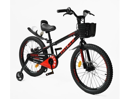 Дитячий велосипед 20 AL Corso «TAYGER»  TG-82241 алюмінієва рама, дискові гальма, чорно-червоний