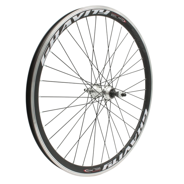 Колесо 24 зад, обід 2-ний чорний, втулка AL на промах, чорна спиця фото westvelo.com