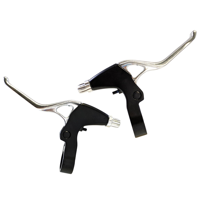 Ручки гальмівні алюмінієві чорно-сірі  ТИП-1 фото westvelo.com