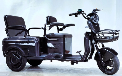 Трицикл Corso «SIG-10 MAX» SM-415081, двигун 1200W, акумулятор 72V/36Ah графеновий, графітовий + 1 ящик. акум, колеса 10"