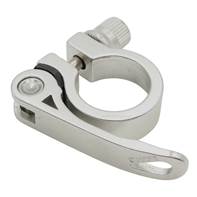 Хомут з ексцентриком труби сідла Ø27.2 мм алюміній сірий фото westvelo.com