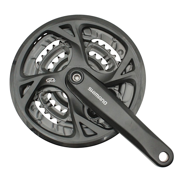 Система шатунів мтв велика SHIMANO ALTUS FC-M371-L AL.чорна (26/36/48Т) L-170мм, для 9-швидк. фото westvelo.com