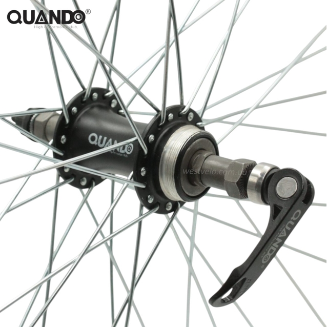 Колесо 28-29 зад, обід 2-ний чорний, втулка AL Quando на віночках, ексцентрик фото westvelo.com