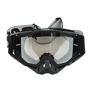 Мото окуляри Кросс-ендуро 100% 109-1-7, чорні, дзеркальний візор (class B)