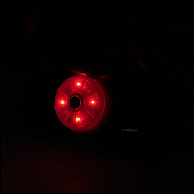 Вело шолом "TK Sport" 073 (56 см) з мигалкою, чорно-білий фото westvelo.com