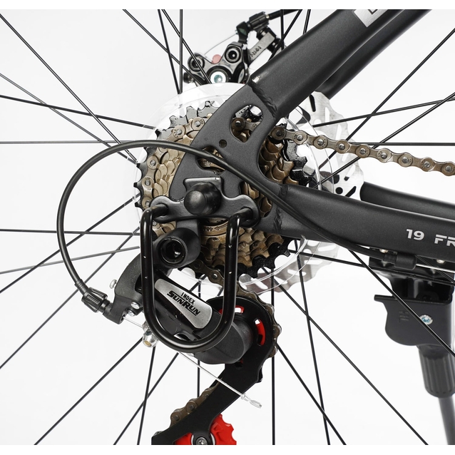 Велосипед 29 ST Corso «NITRO» NT-29605 сталь 19", (к-т SunRun) чорний фото westvelo.com