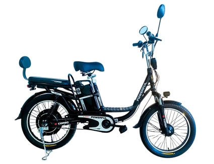 Електровелосипед 20 AL Corso «POWERFULL» PF-60595, алюміній, двигун 500W, акумулятор 48V13Ah літієвий чорний