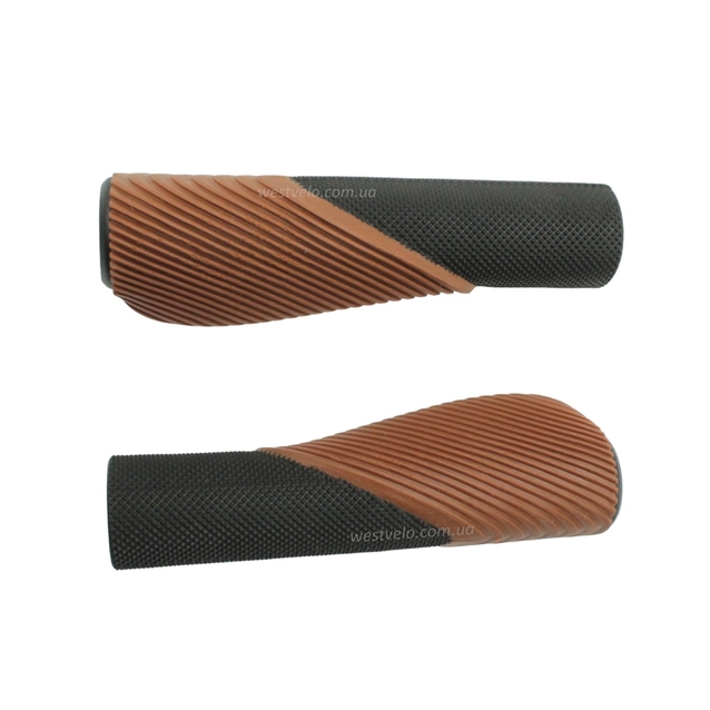 Гріпси ергономічні "CROSSRIDE" CR-G303-1 чорно-коричневі фото westvelo.com