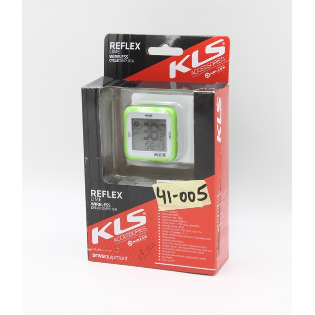 Велокомп'ютер KLS Reflex WL лайм, безпровідний (14 functions) фото westvelo.com