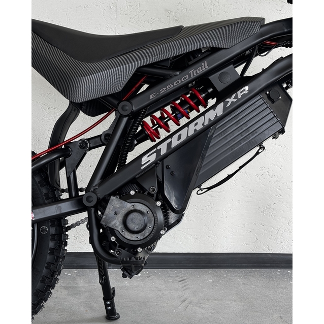Електродіртбайк Corso «STORM» E-2500 Trail SR-74640 двигун 2500W, акумулятор 60V 27Ah літієвий, чорний, колеса 17" фото westvelo.com