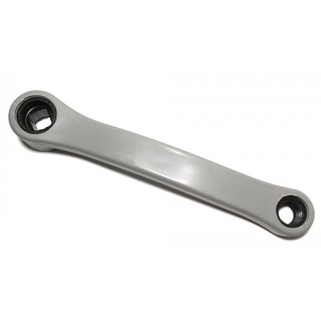 Шатун лівий мтв сталь-пластик сірий на квадрат L-170мм. фото westvelo.com