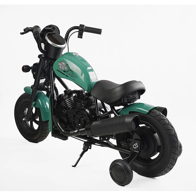 Дитячий електромотоцикл Corso H-93171 двигун 160W, акумулятор 24V5Ah, зелений, Bluetooth, звук двигуна