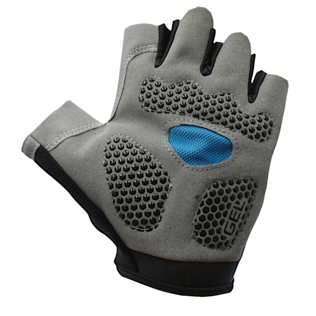 Рукавиці "L" (21-22 см) HONGMAILONG GEL сіро-сині (357) фото westvelo.com