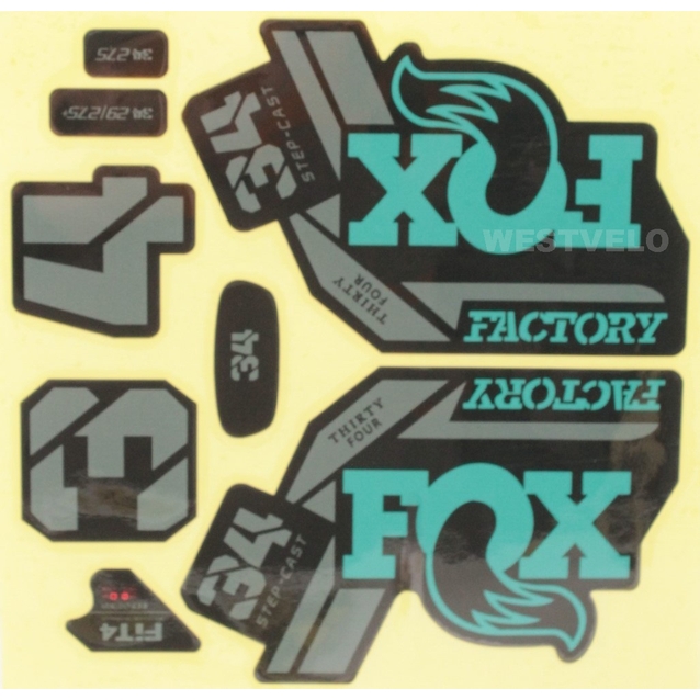 Наклейки на вилку. FOX "прінт 1" фото westvelo.com