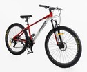 Велосипед 27.5 AL Corso «KORD» KD-02487 алюміній 15.5", (к-т SHIMANO) червоно-срібний фото westvelo.com