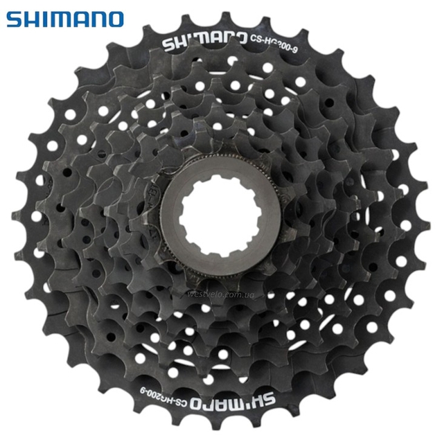 Касета 9 швидкостей SHIMANO ACERA чорна  HG-200 (11-32Т) фото westvelo.com