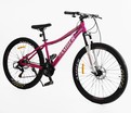 Велосипед 27.5 ST Corso «AMBER» MB-45744 сталь 15", (к-т SHIMANO) рожево-білий фото westvelo.com