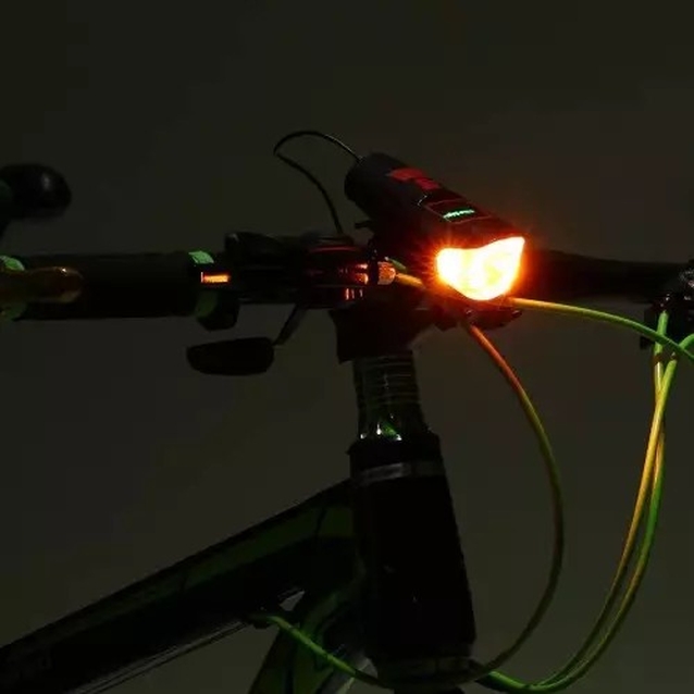 Фара usb + сигнал + компютер FY-317 (1500 mAh) фото westvelo.com