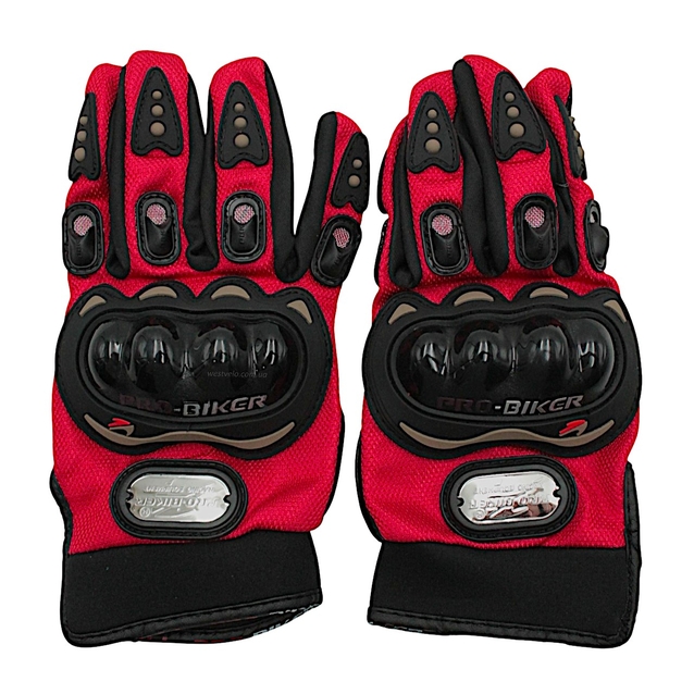 Мото рукавиці (XL) "PRO BIKER" (MCS‑01) чорно-червоні фото westvelo.com