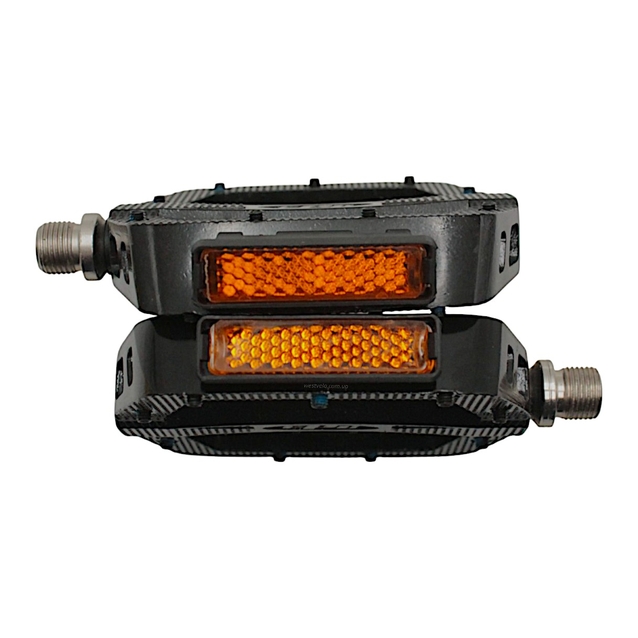 Педалі алюміній проми широкі FPD-388, чорні, з змінними шипами (Тайвань) фото westvelo.com