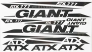 Наклейки GIANT білий фон, чорні фото westvelo.com