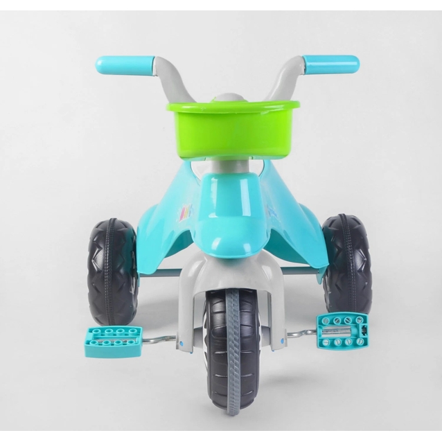 Дитячий велосипед 3-х колісний, колеса пластик з прорезиновою накладкою Pilsan «Magic Tricycle» 07-180 бірюзовий, 2 корзинки фото westvelo.com