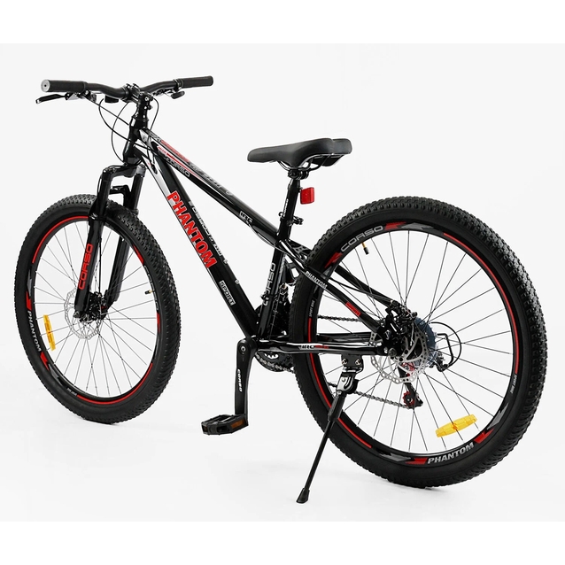 Велосипед 26 ST Corso «PHANTOM» PH-26170 сталь 13", (к-т SunRun) чорно-червоний фото westvelo.com