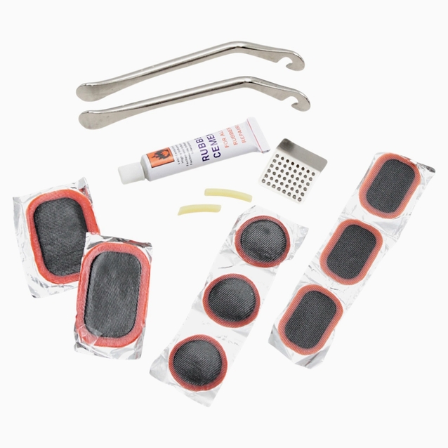 Латки + клей (8ml) + монтажка бортування сталева (2шт) Kenli KL-7023, 11 ел-тів фото westvelo.com