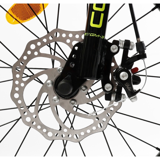 Дитячий велосипед 18 AL Corso «TAYGER» TG-36130 алюмінієва рама, дискові гальма, чорно-жовтий фото westvelo.com