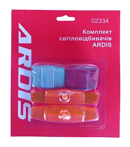 Набір катафотів 4 шт з кріпленням (довгі) ARDIS (02334)