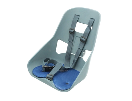 Крісло дитяче, пластик, на пряму раму, з спинкою, сіре