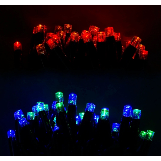 Гірлянда вулична світлодіодна 10 м, 100 лампочок, мультиколор, від мережі 220V (С 31317) фото westvelo.com