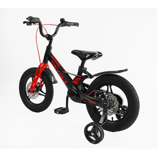 Дитячий велосипед 14 MG Corso «REVOLT» MG-14216, магнієва рама, чорно-червоний фото westvelo.com