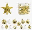 Новорічні прикраси 30 шт, кульки, зірочка-верхівка, у слюді (C 67554) фото westvelo.com