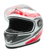 Мото шолом, закритий (L 59-60) BLD-М65 інтеграл, білий глянець з червоно-чорним малюнком фото westvelo.com