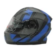 Мото шолом, трансформер (S 55-56) F2 162 чорно-синій, матовий з відкидними окулярами фото westvelo.com