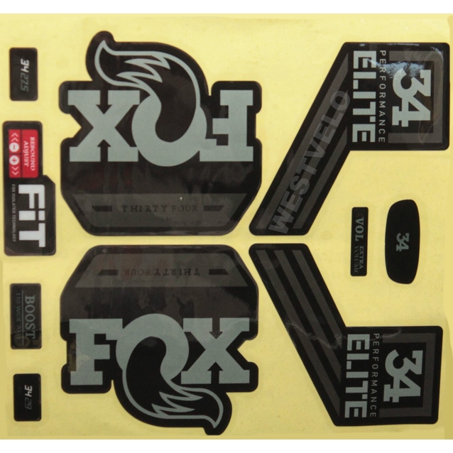 Наклейки на вилку. FOX "прінт 22" фото westvelo.com