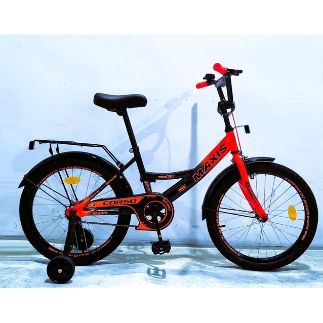 Дитячий велосипед 18 ST Corso «MAXIS» MX-90147 чорно-червоний фото westvelo.com