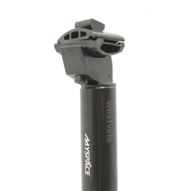 Труба сідла Ø31.6 мм алюміній, L-35 см, на глагол, чорна "MYSPACE" фото westvelo.com