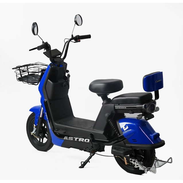 Електроскутер Corso «ASTRO» TR-507044, двигун 500W, акумулятор 60V/20Ah синій, колеса 10" фото westvelo.com