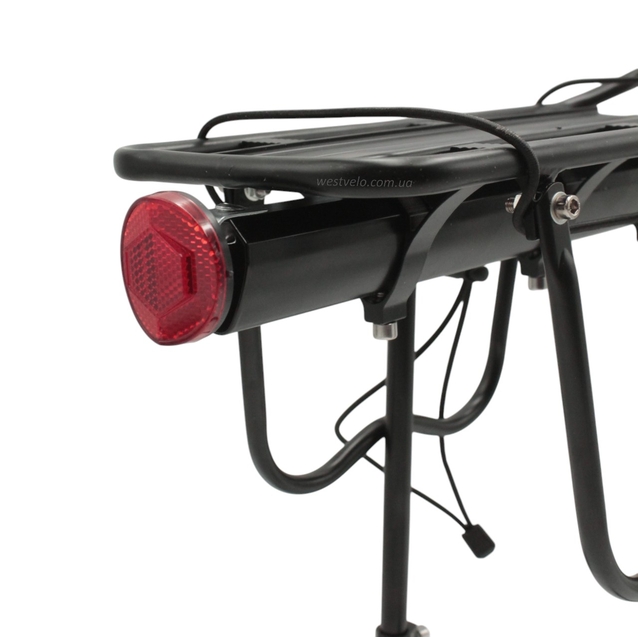 Багажник консольний на трубу сідла, алюміній AFT-134 з підпорами (болти)+ катафот фото westvelo.com