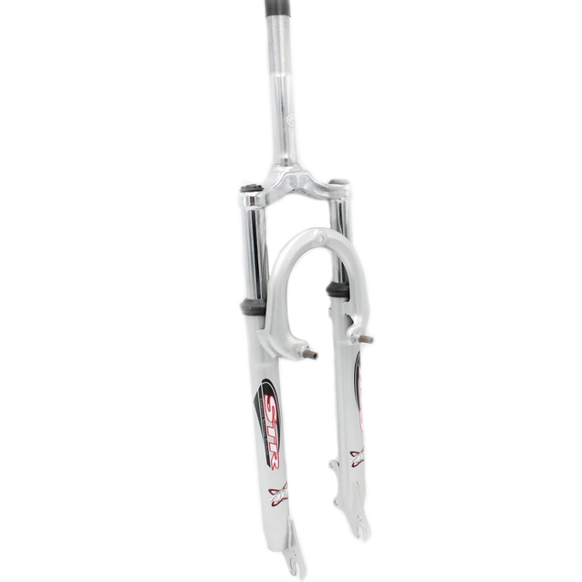 Вилка 26 аморт. різьб. STR №785 V-brake + disk шток L-180mm р.з L-85mm сіра фото westvelo.com