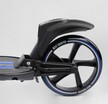 Самокат дитячий 2-х колісний, PU Best Scooter  L-50267 чорно-синій, Ø200mm, ФАРА, 2 амортизатори, затискач керма, ручне гальмо