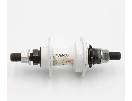 Втулка BMX, задня (AL) QUANDO, 4 пром підшипник, вісь 14мм гайки, ( 9Т ) біла (14Gx48H) ( із дефектом)