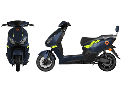 Електроскутер Yadea «GT25» 001, двигун 1400W, акумулятор 72V 23Ah графеновий, синій, колеса 10"